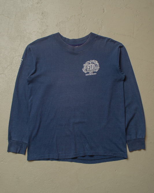 1980s Faded Firehouse Deli Longsleeve navyblue - S