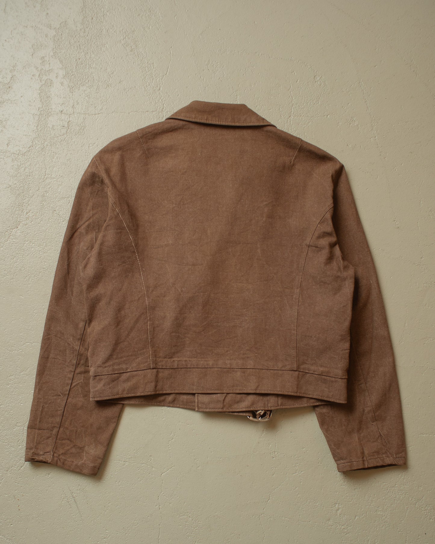 1950s/60s? unworn cropped Denim Jacket brown - M