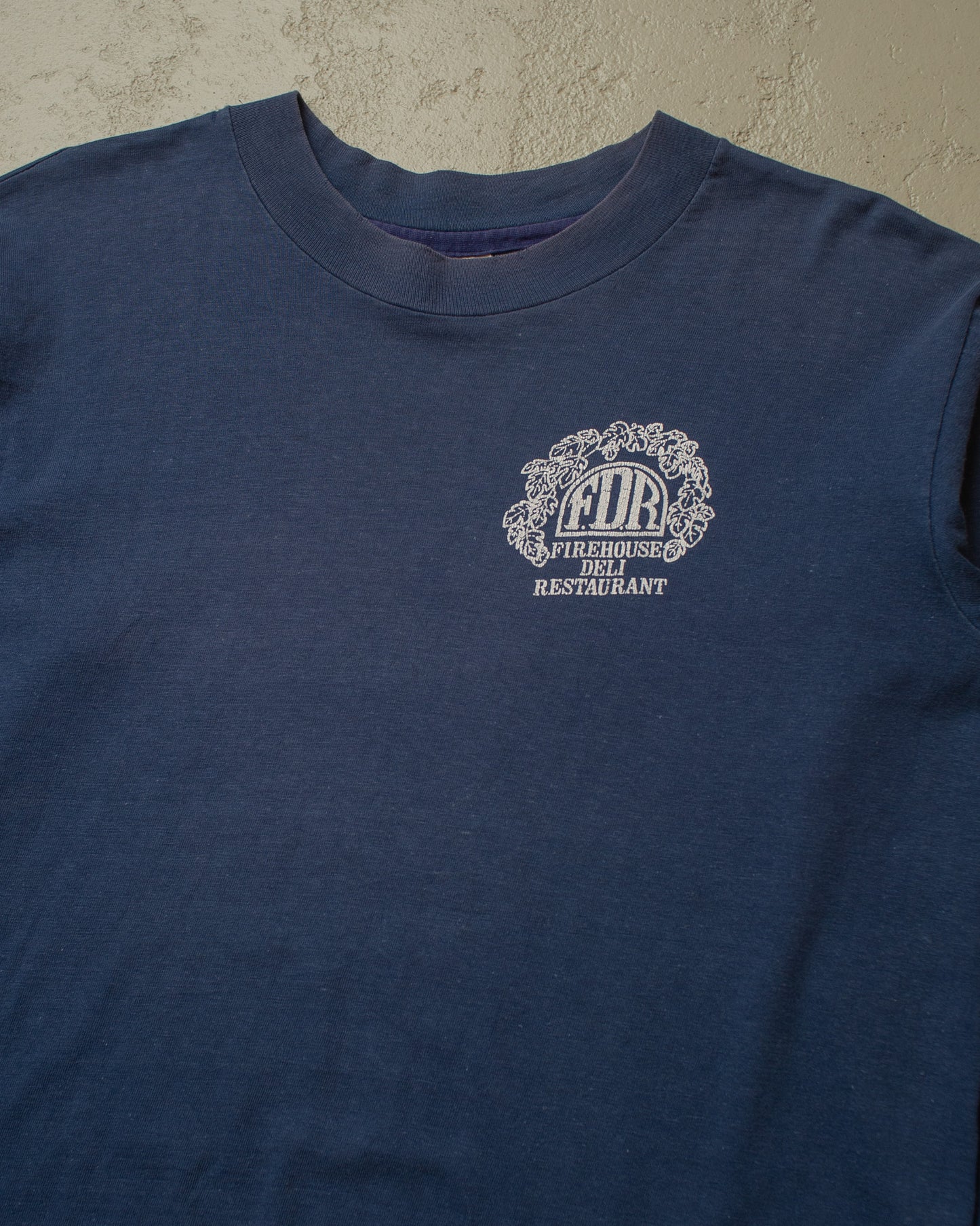 1980s Faded Firehouse Deli Longsleeve navyblue - S