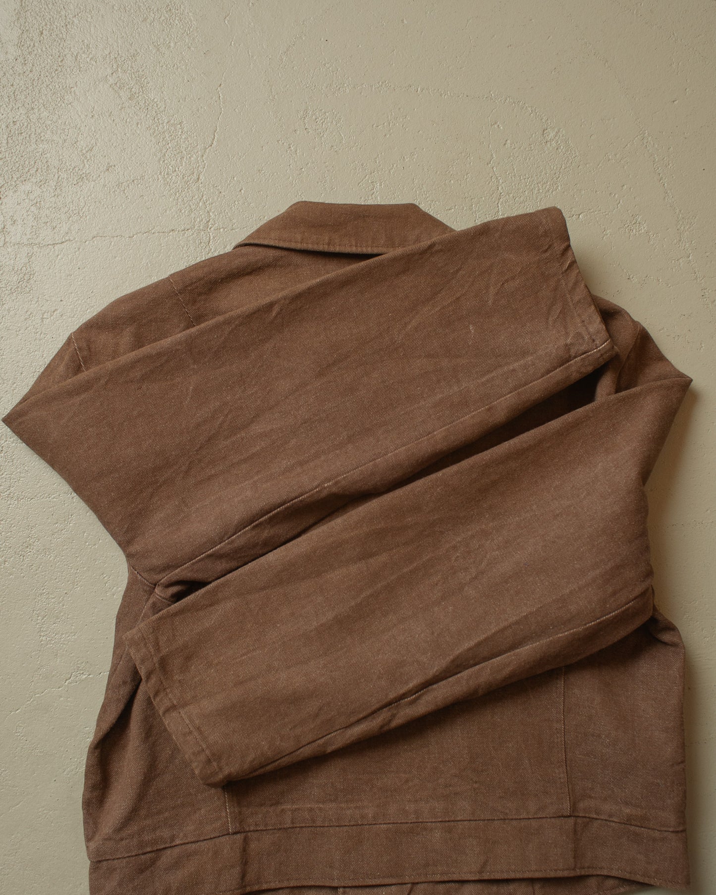 1950s/60s? unworn cropped Denim Jacket brown - M