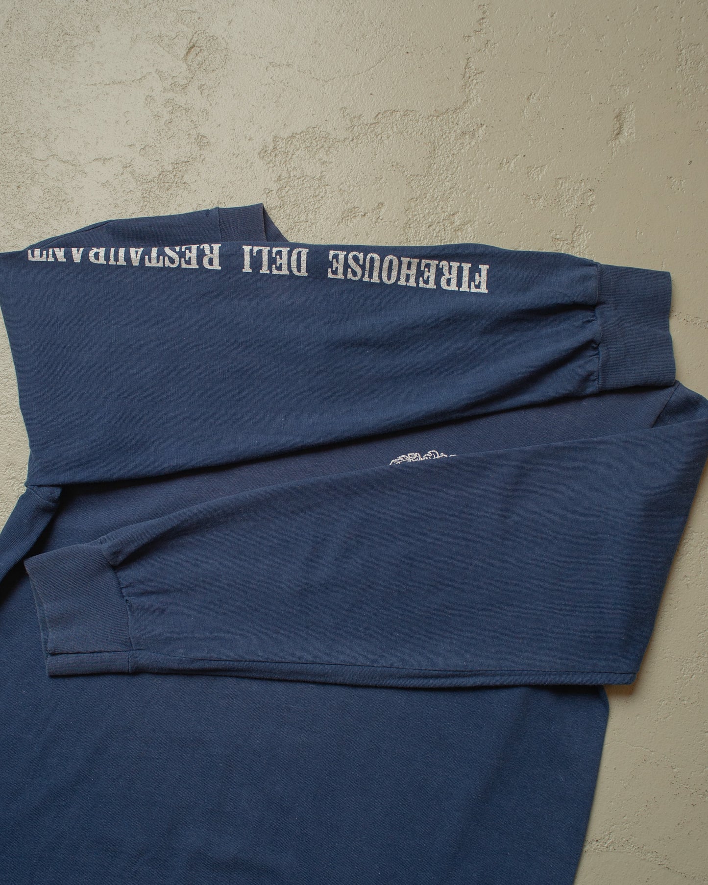 1980s Faded Firehouse Deli Longsleeve navyblue - S