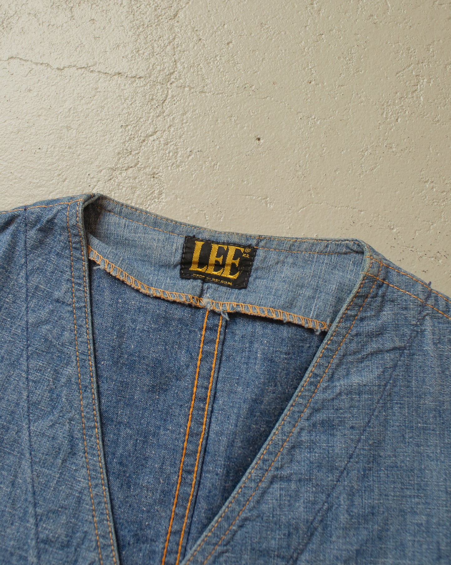 1970s Lee Denim Vest blue - S