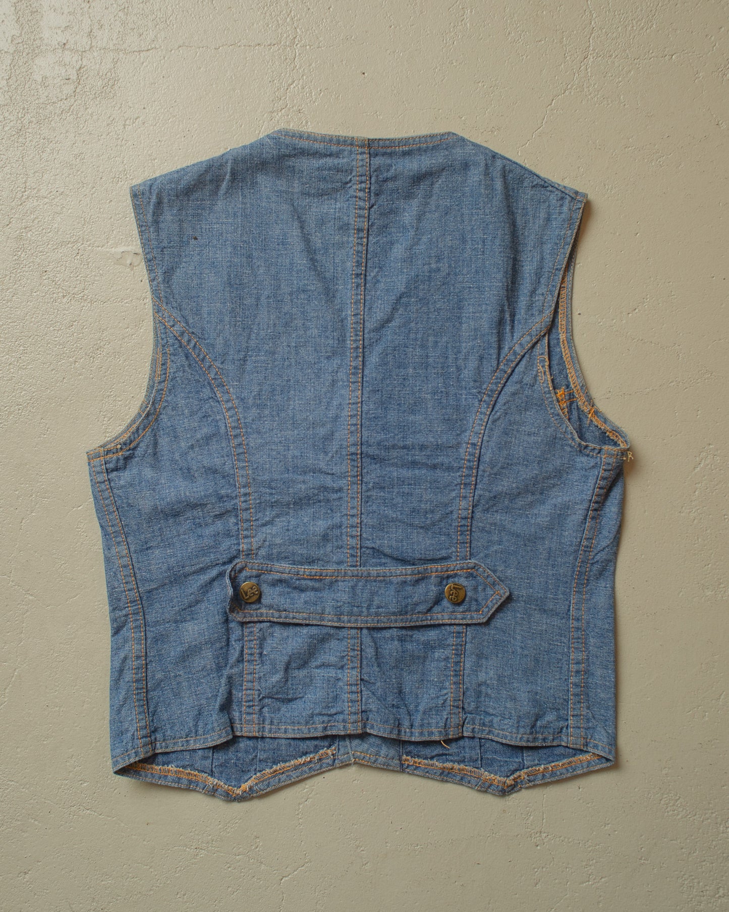 1970s Lee Denim Vest blue - S