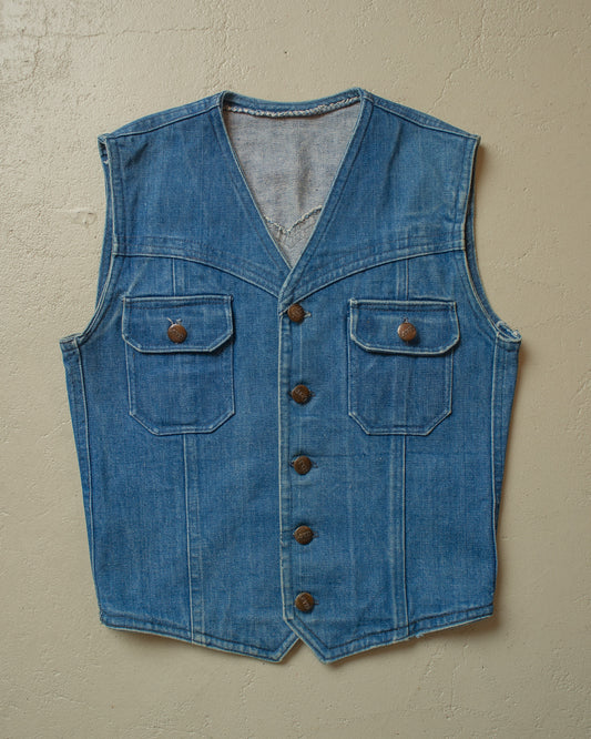 1970s Levi´s Selvedge Denim Vest blue - XS/S