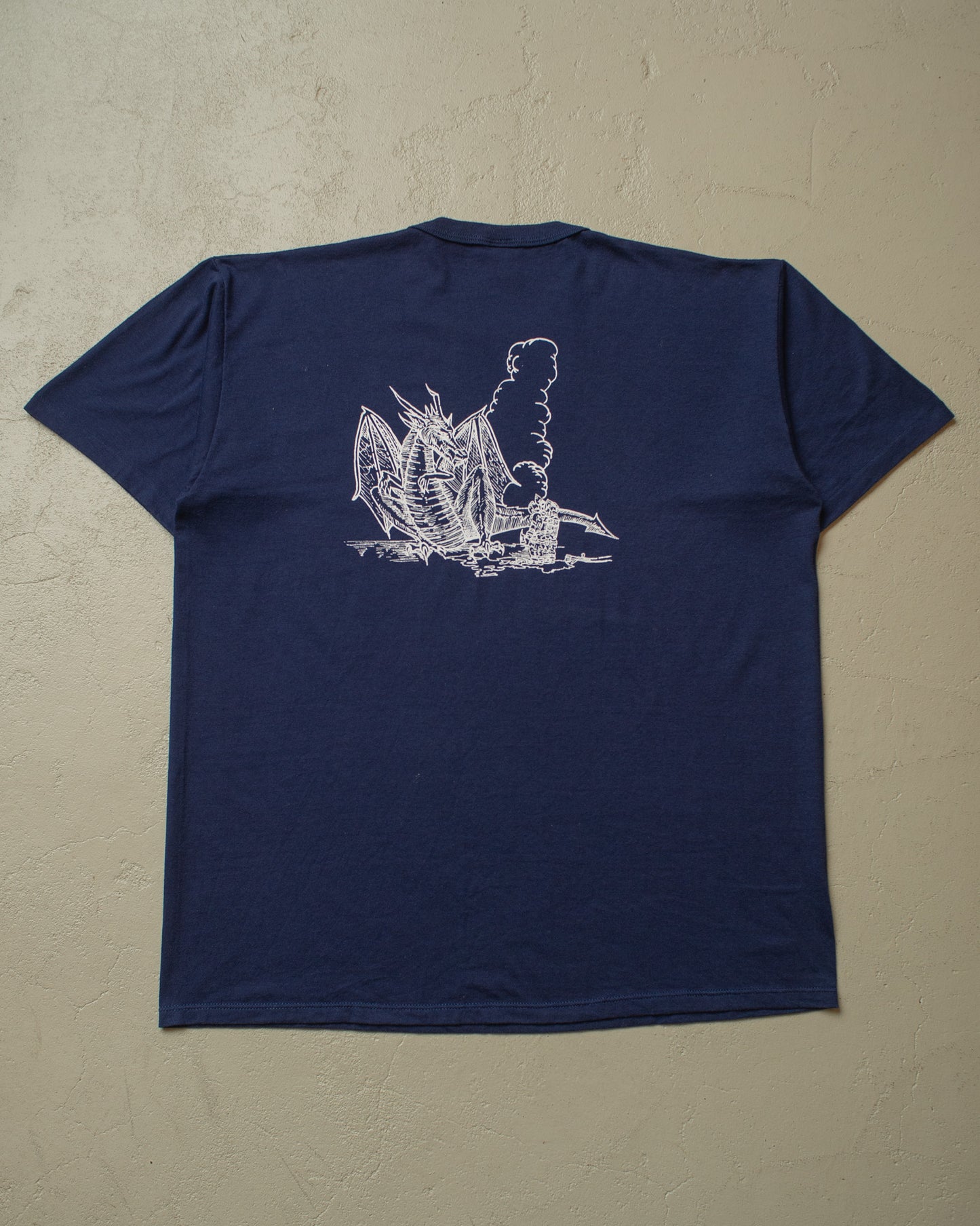 1980s/90s unworn Fire Department T-shirt navyblue - XL