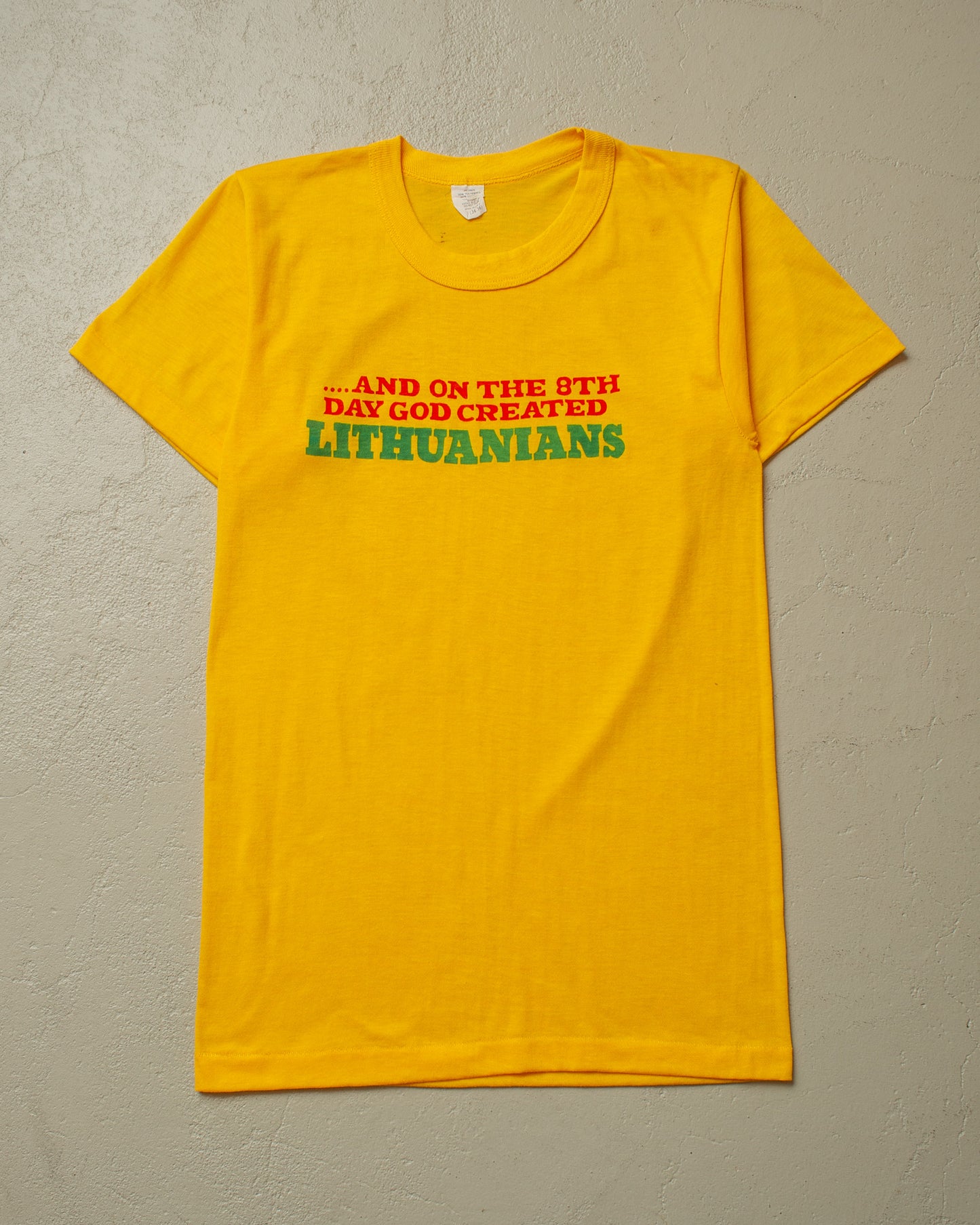 1980s "Lithuanians" T-shirt yellow - S