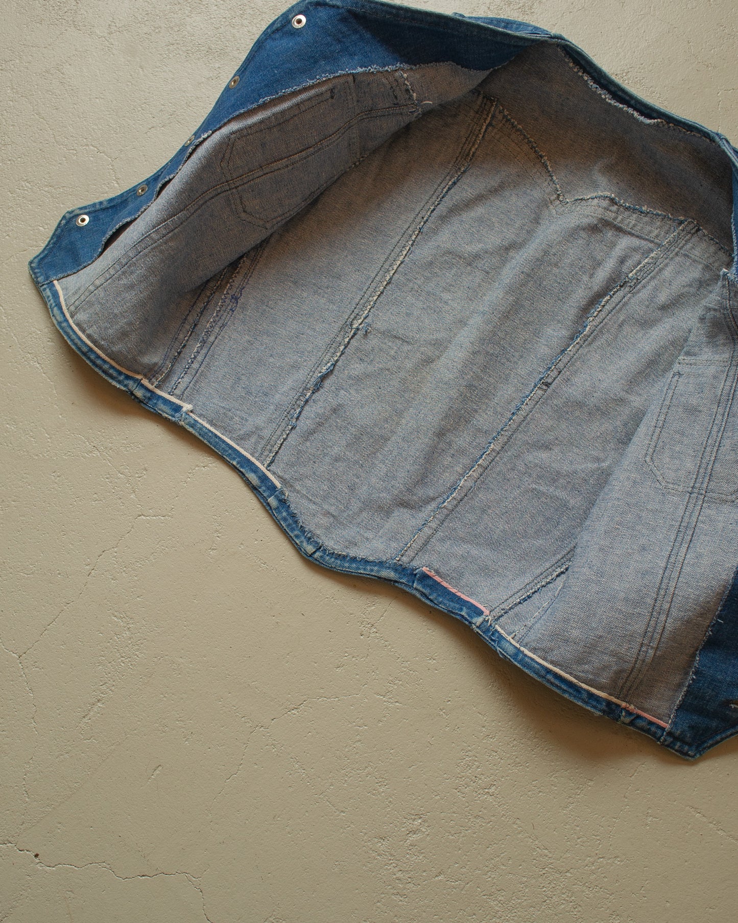 1970s Levi´s Selvedge Denim Vest blue - XS/S