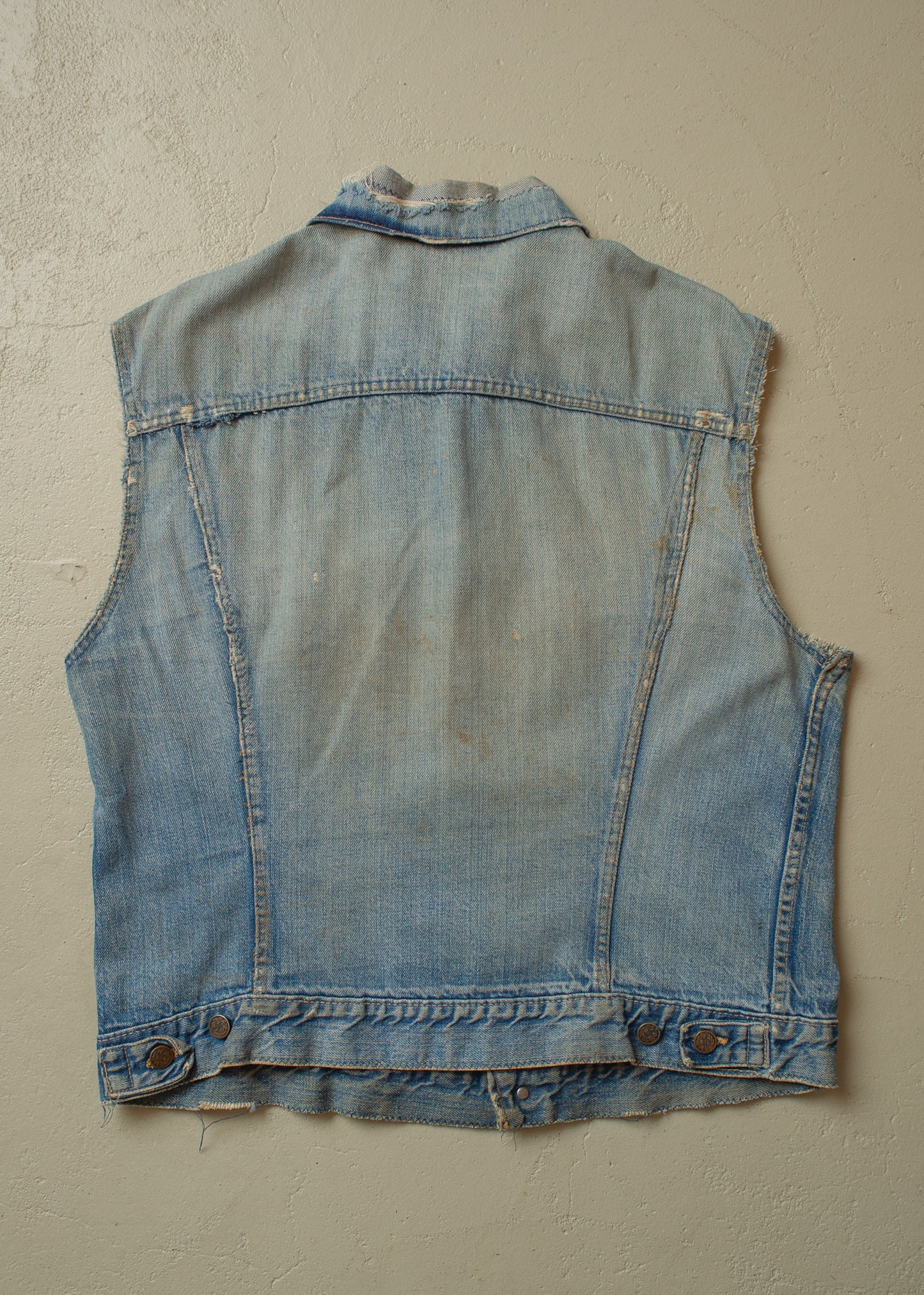 1970s repaired Towncraft Denim Vest blue - L