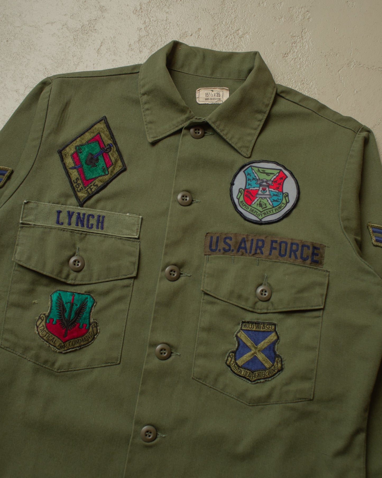 1960s US Air Force OG-107 Shirt green - L