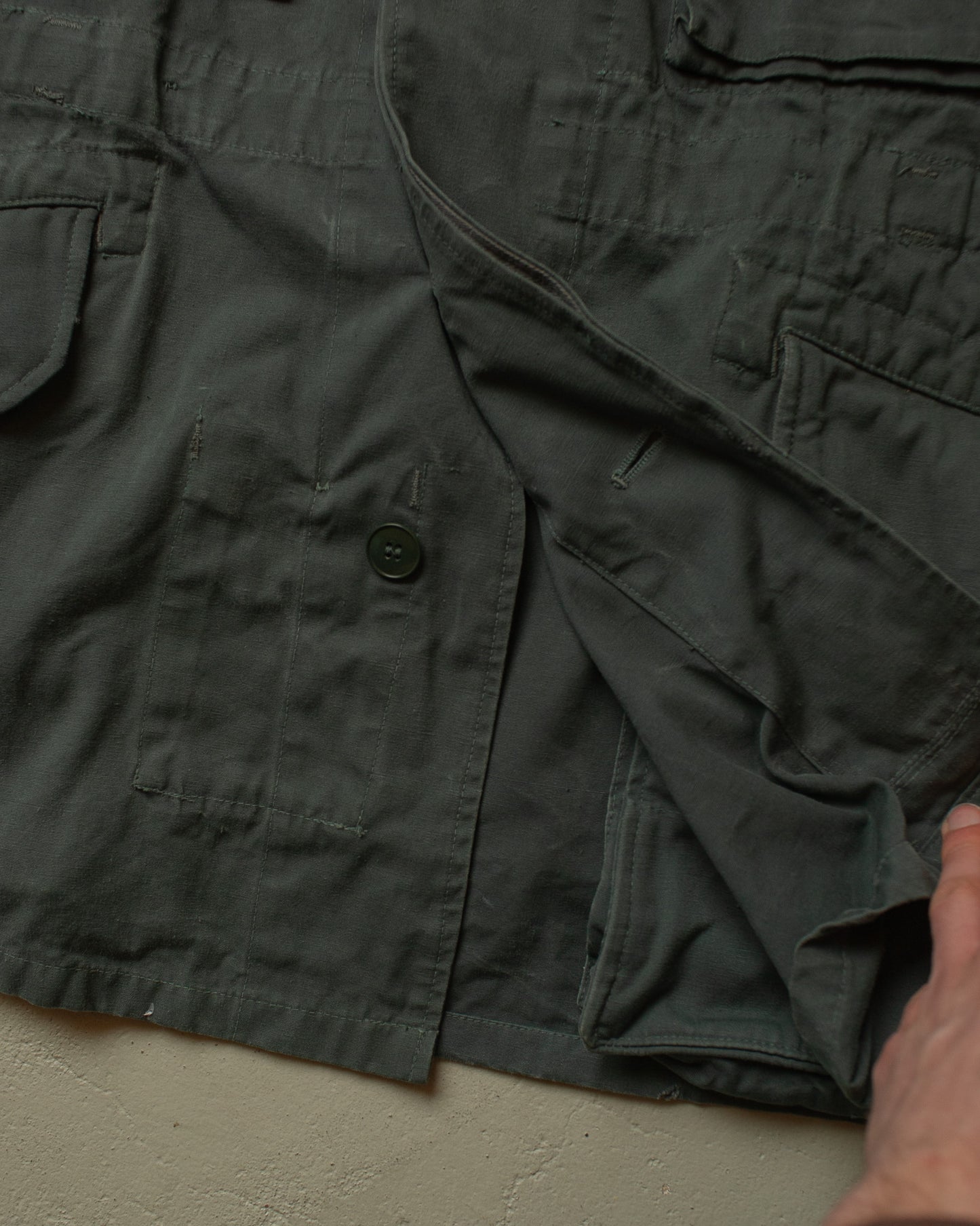 1960s Hooded Utility Jacket green - L/XL