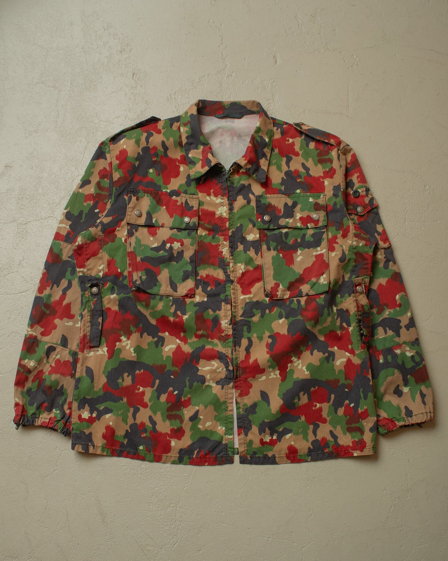 1980s Swiss Army Alpentarn Camouflage Shirt Jacket - XL/XXL