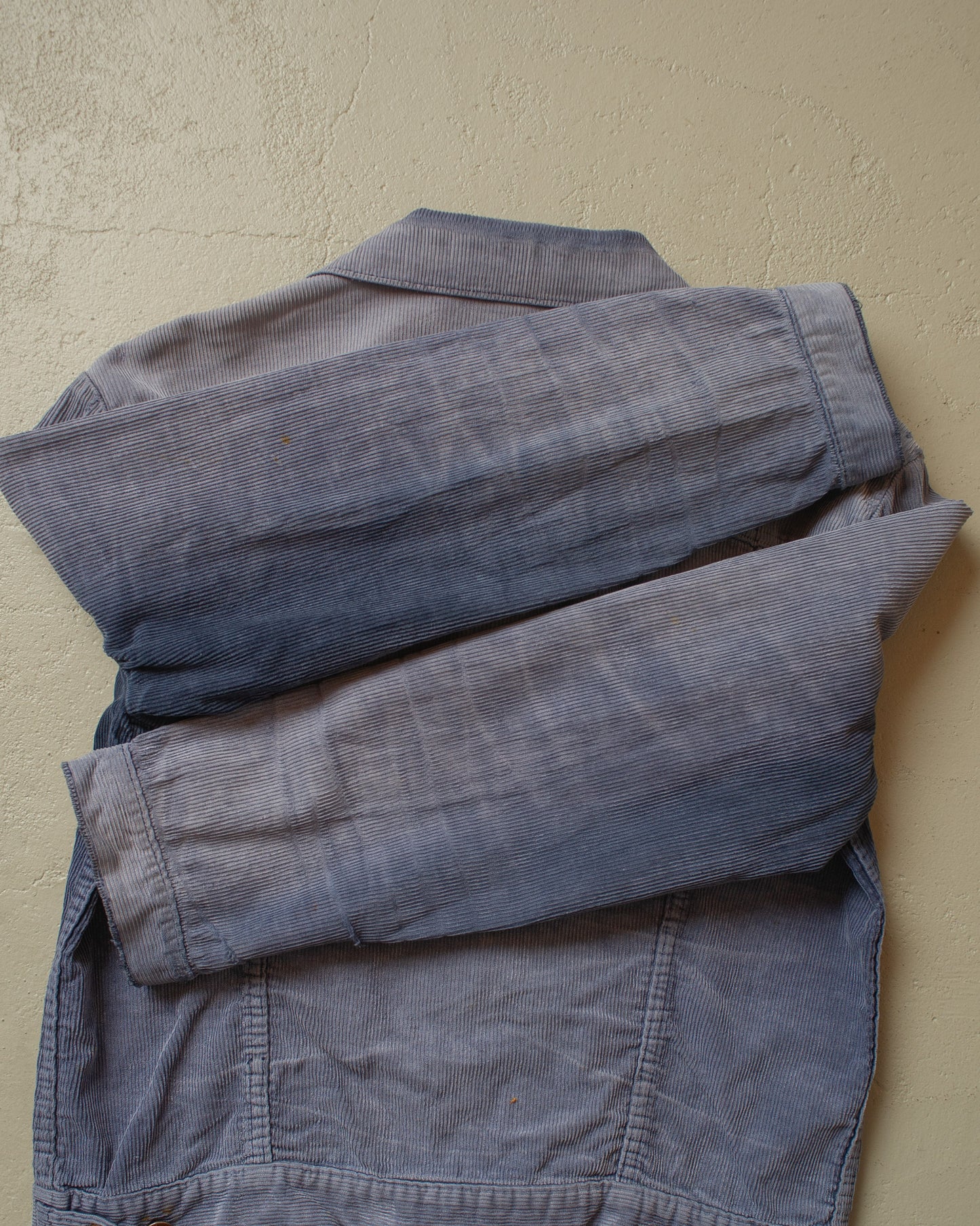 1970s Mustang repaired Corduroy Jacket faded blue - S/M