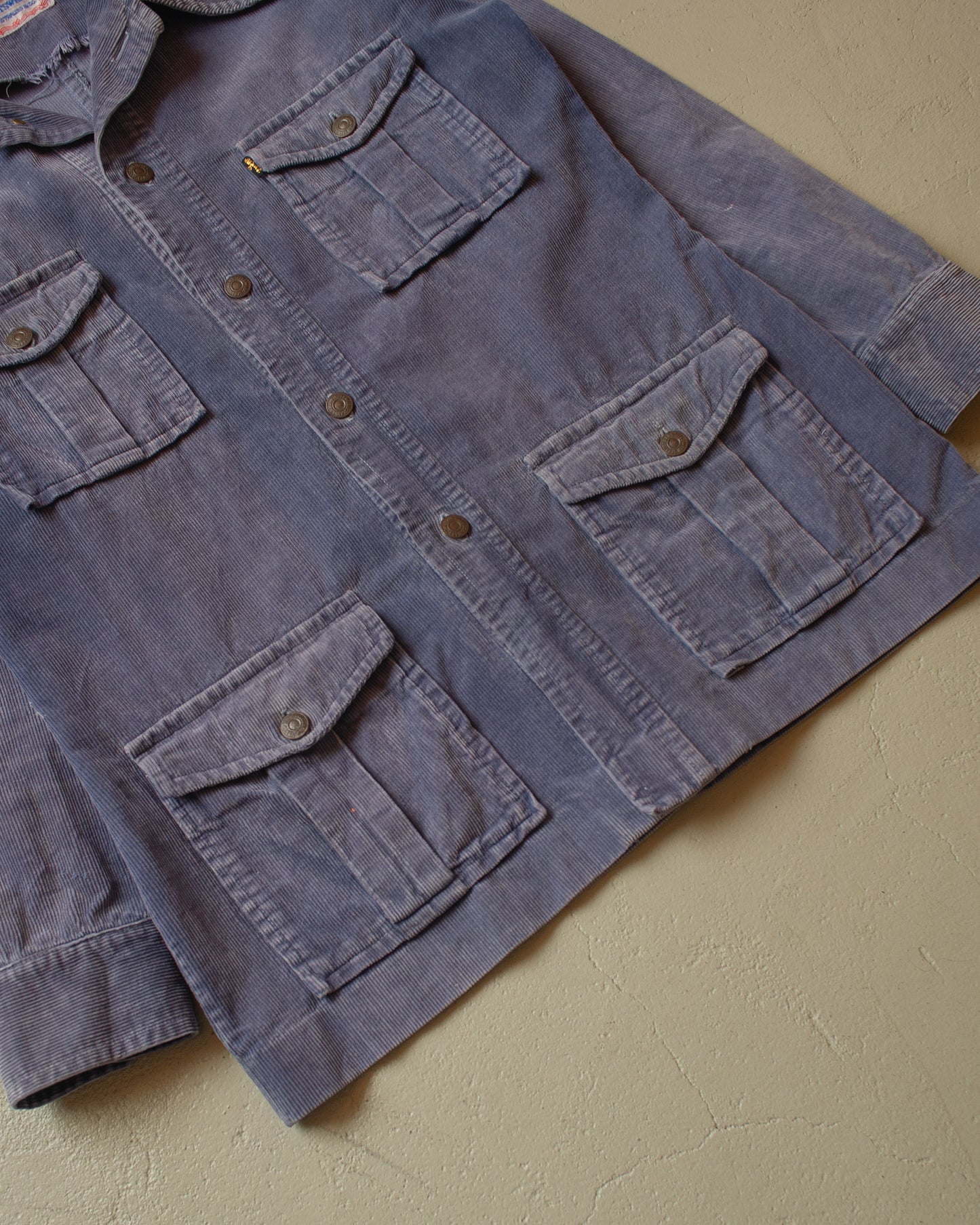 1960s Levi´s Big E Corduroy Safari Jacket faded blue - L/XL