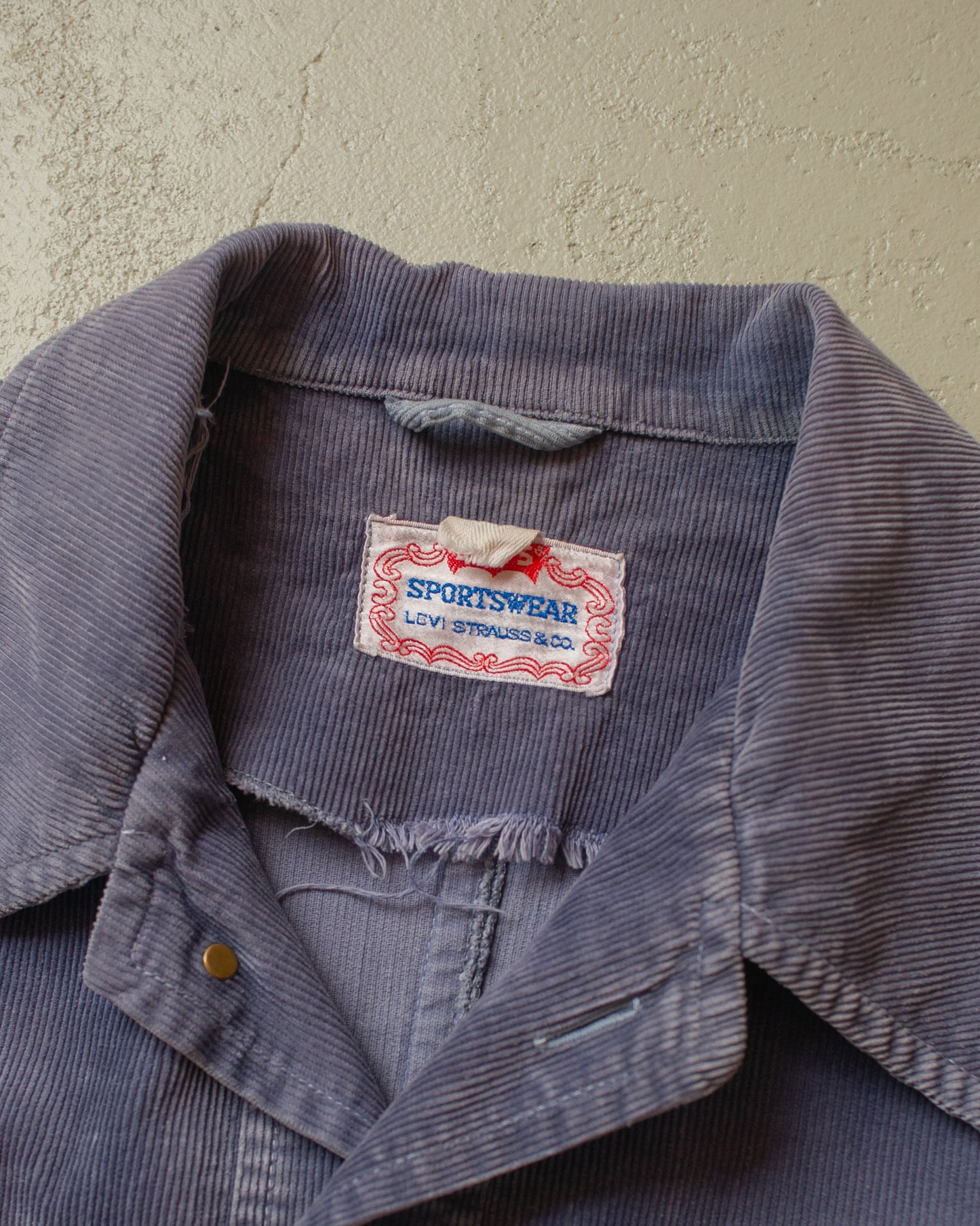 1960s Levi´s Big E Corduroy Safari Jacket faded blue - L/XL
