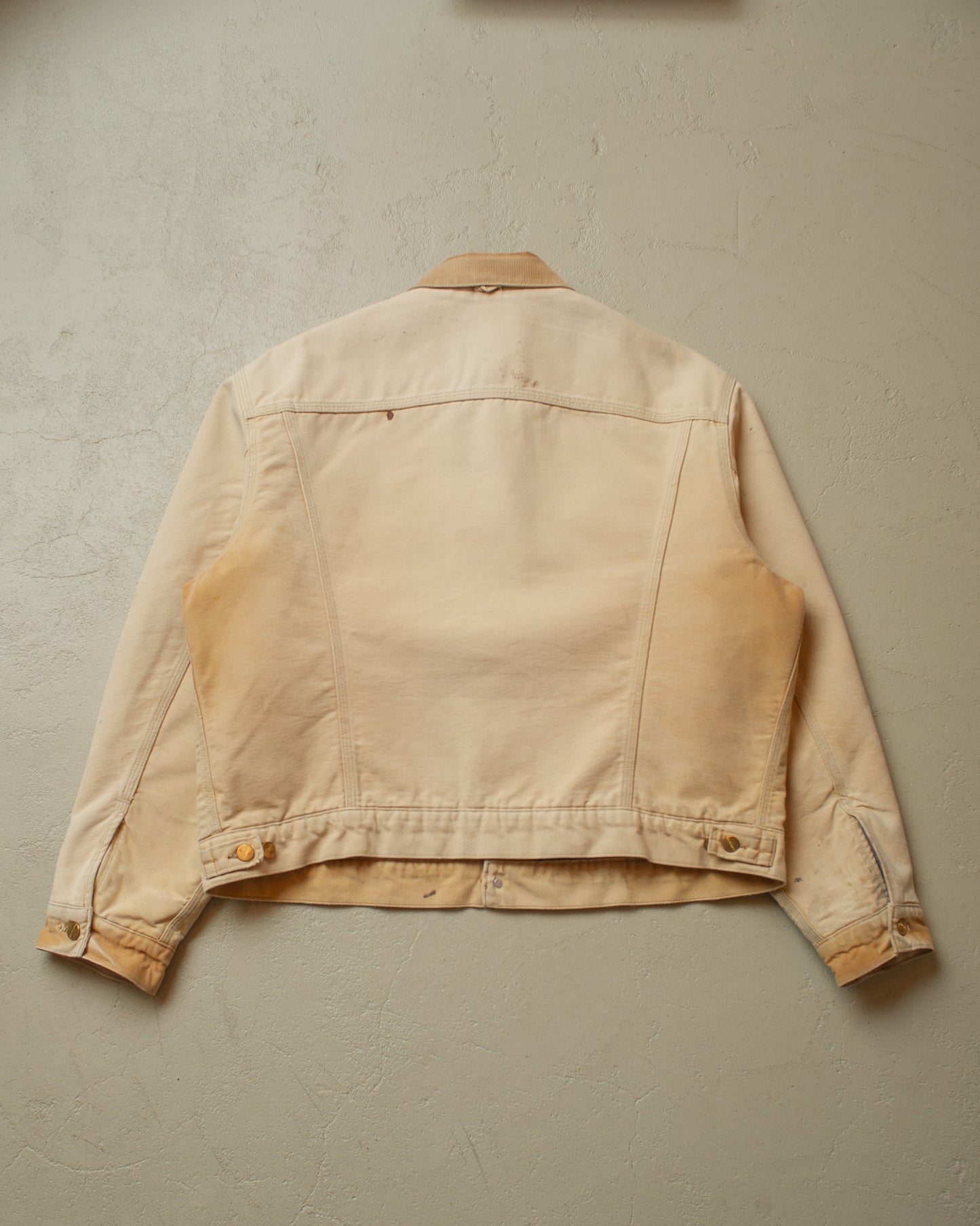 1990s Faded Carhartt lined Trucker Jacket beige - XL/XXL