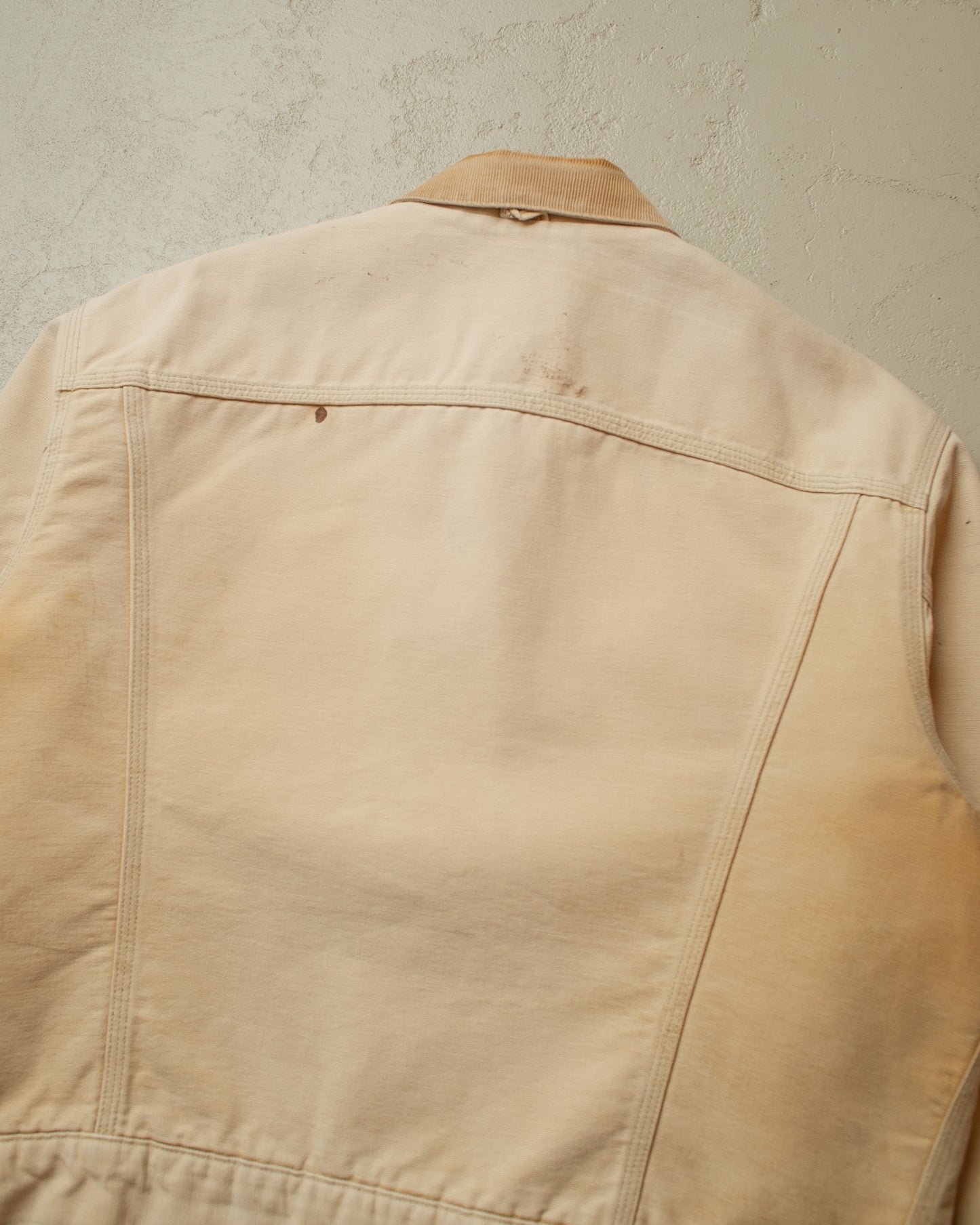 1990s Faded Carhartt lined Trucker Jacket beige - XL/XXL