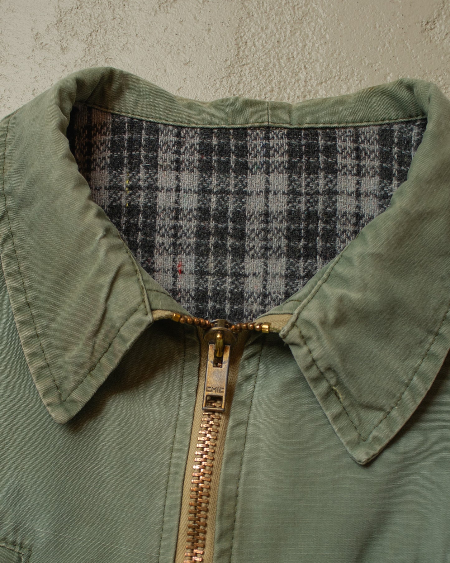 1960s/70s Faded Royal Hunter lined French Hunting Jacket green - M/L