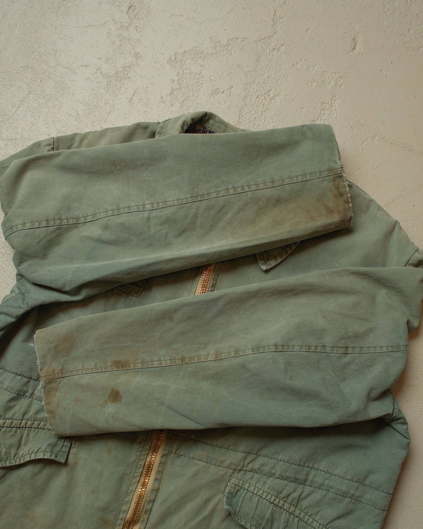 1960s/70s Faded Royal Hunter lined French Hunting Jacket green - M/L