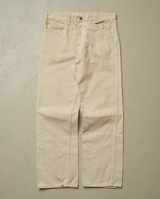 1960s Levi´s 518 Big E Straight Fit Jeans off white - W33 L28