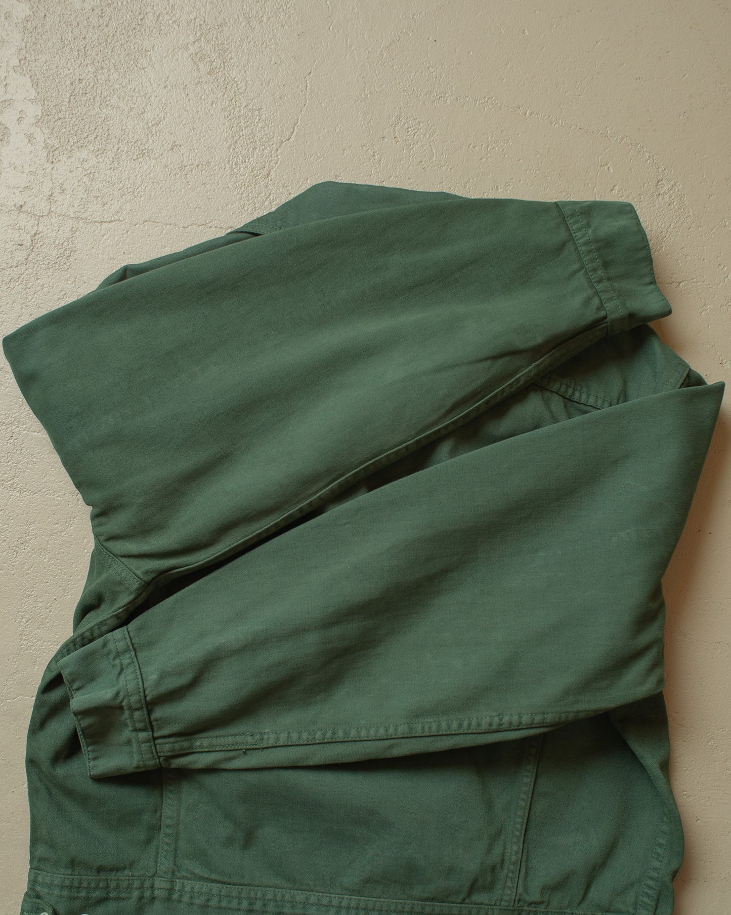 1970s Lee 2 Pocket Overdyed Denim Jacket green - L